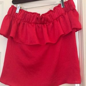 Express Off Shoulder Ruffle Top